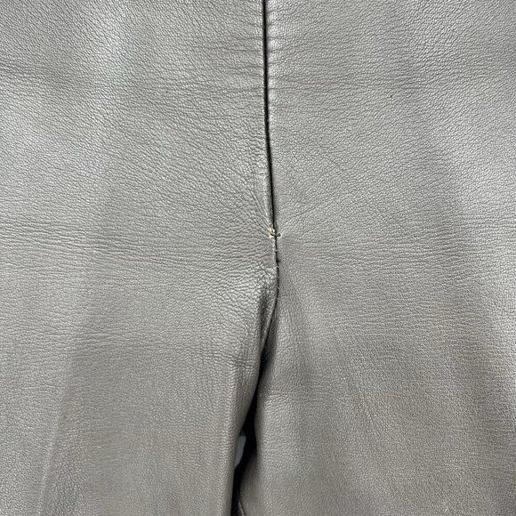 Vintage Cache Brown Leather Pants Size 4 90's Y2K Straight - Picture 2 of 8